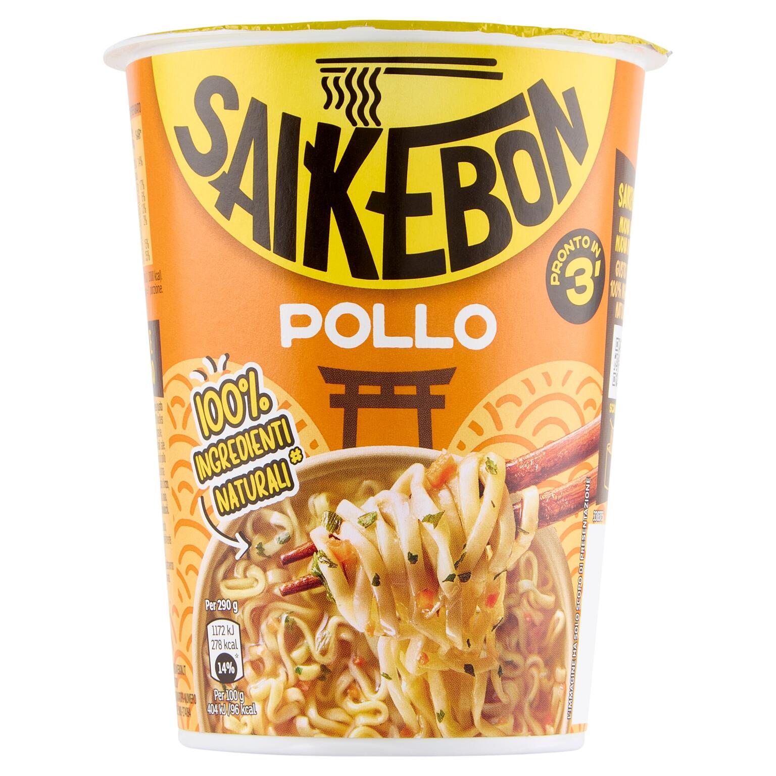 Saikebon Nudolini Orientali Pollo e Verdure 60g Star