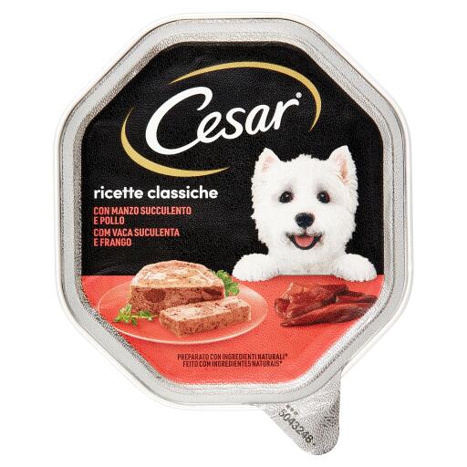 Delicato paté con manzo e pollo vaschetta 150g Ricette Classiche Cesar