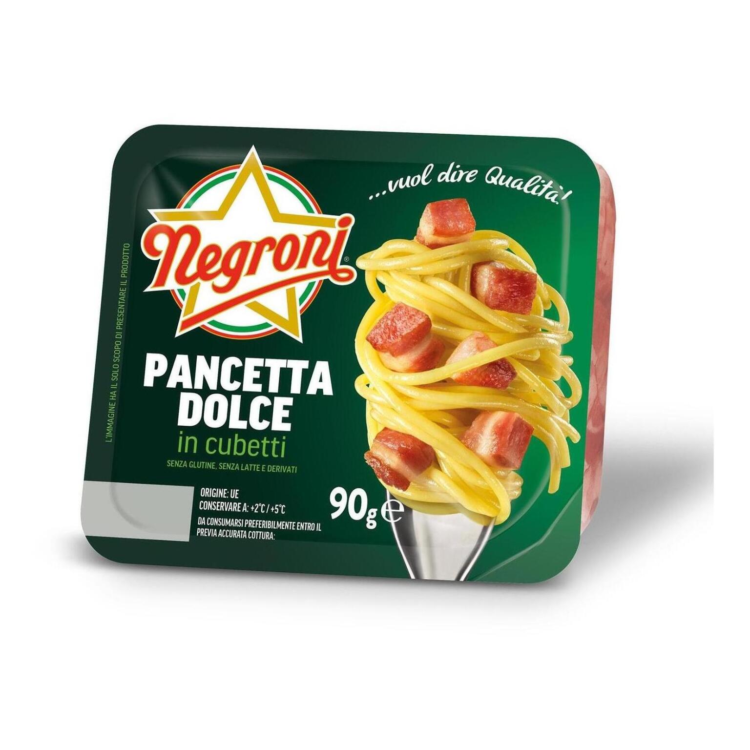 Pancetta dolce a cubetti e 90g senza glutine      e senza lattosio