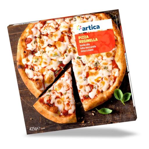 Pizza Reginella bordo alto tutta mozzarella ,stesa a mano 425g Artica