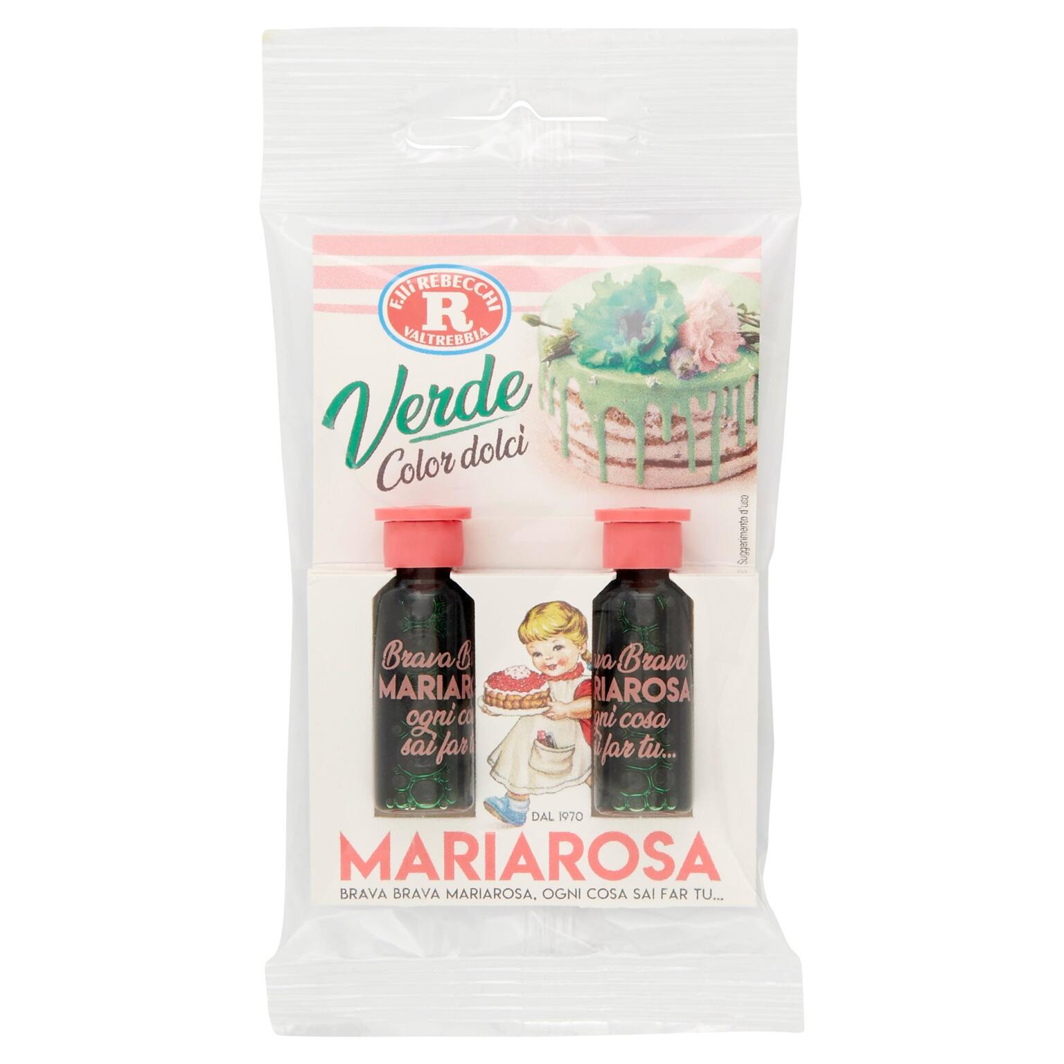 Colorante alimentare verde 2fiale x5ml Rebecchi