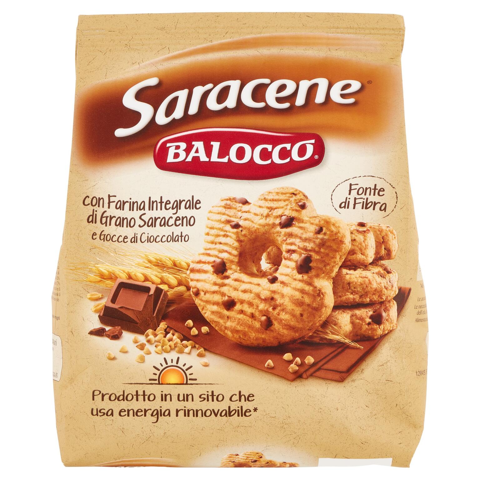 Biscotti saracene con farina integrale di grano   saraceno e gocce di cioccolato 700g Balocco
