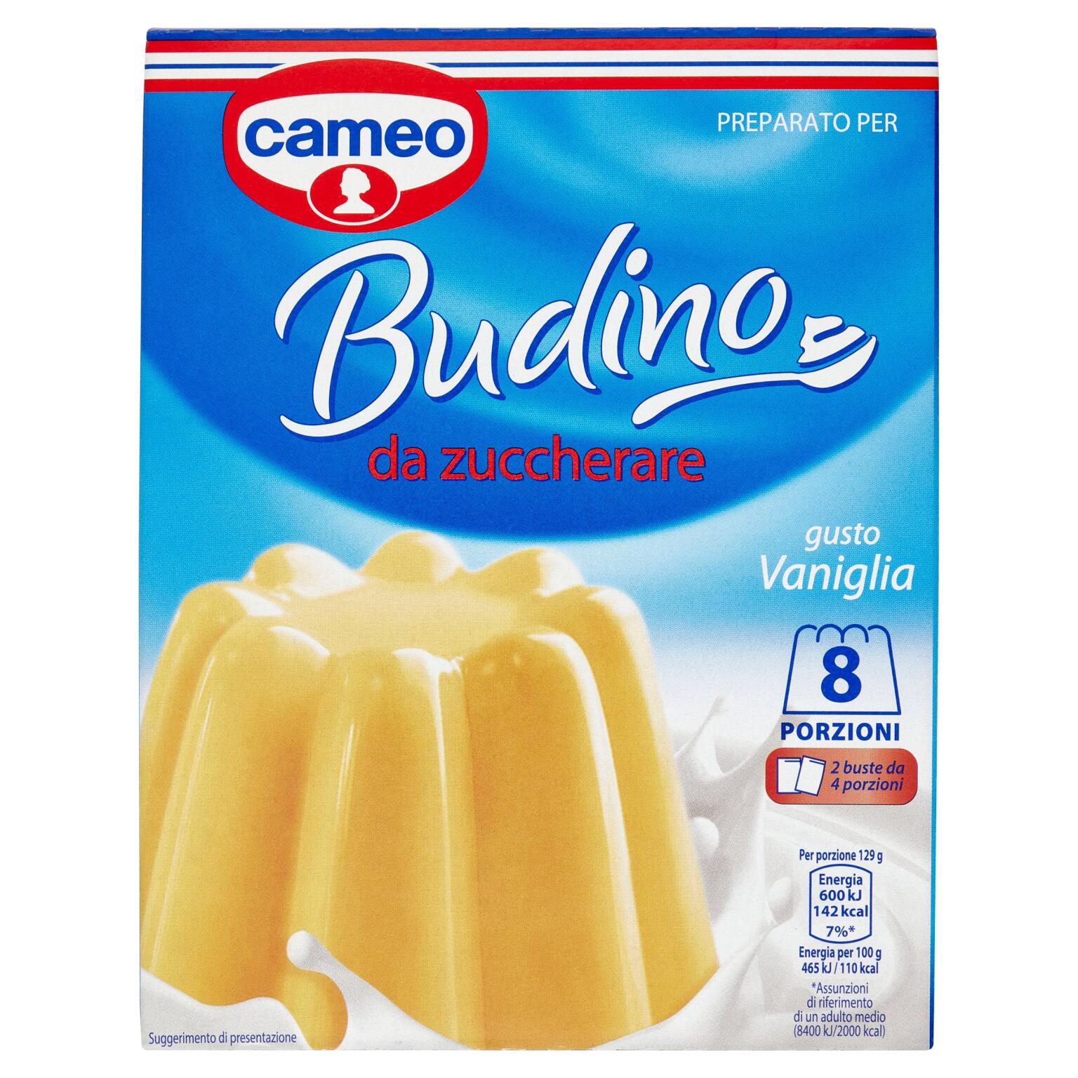 Preparato per budino vaniglia da zuccherare 2 buste 4 porzioni 70g Cameo