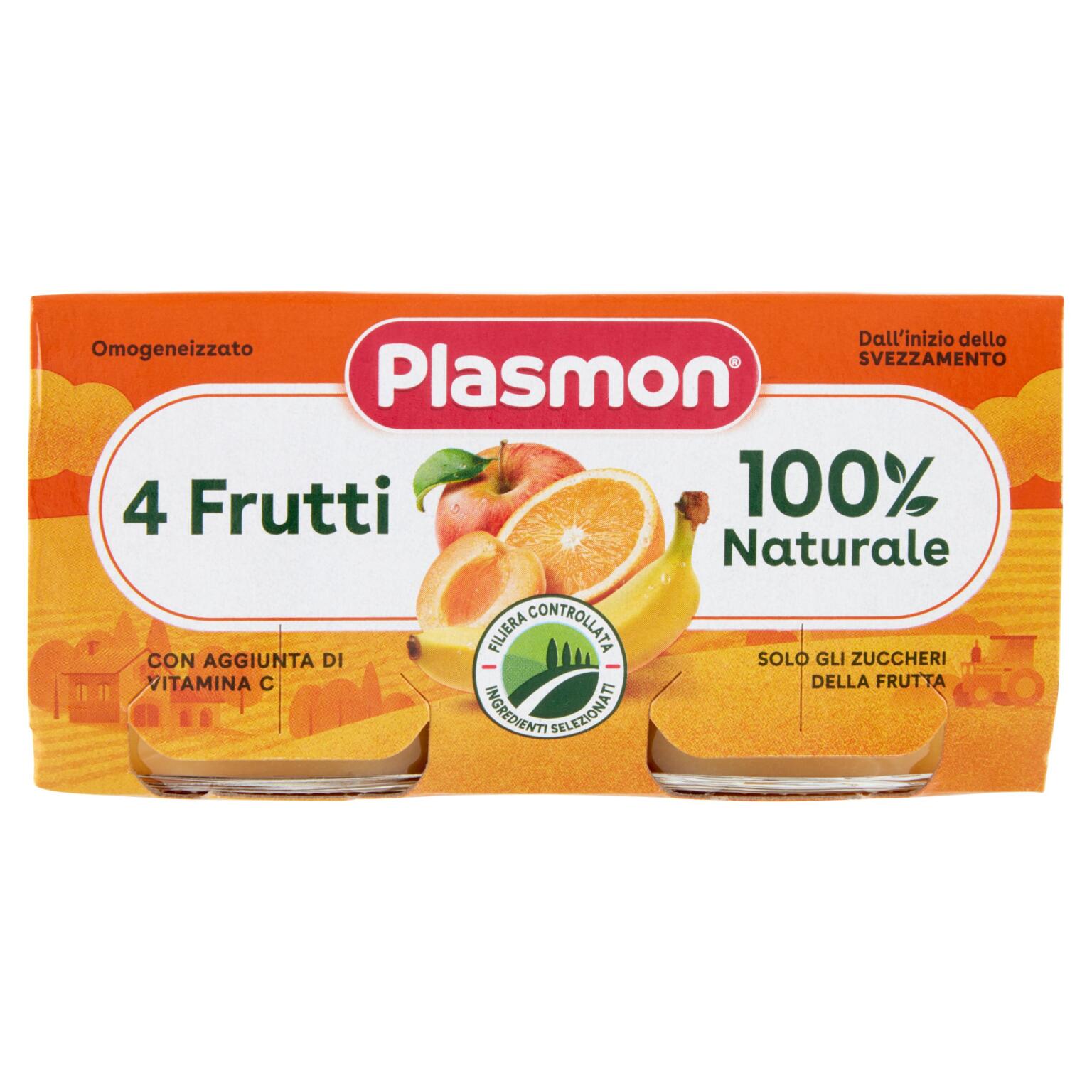Omogenizzato Plasmon ai 4 frutti 2x80g