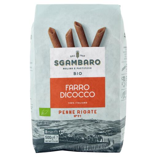 Penne rigate n°91 al farro bio 500g Sgambaro