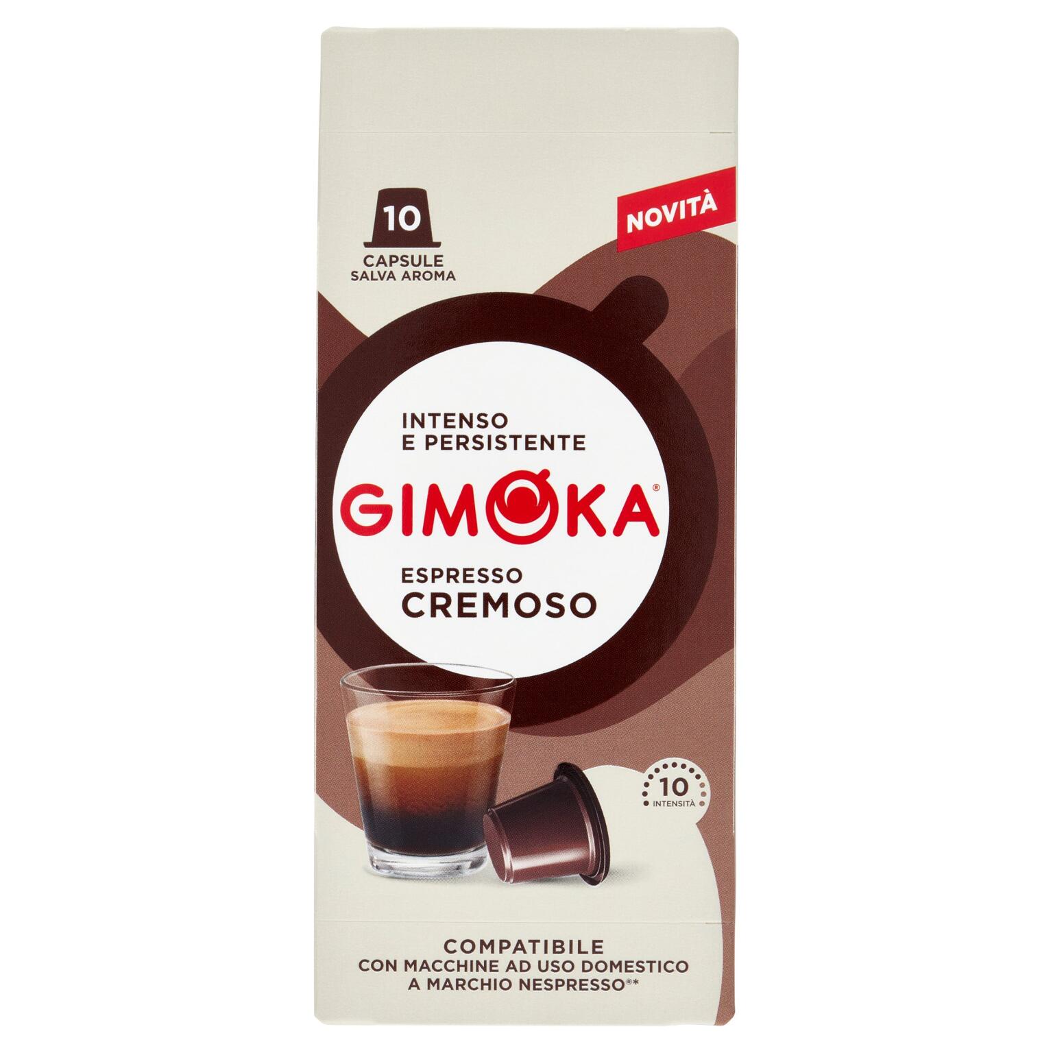 Caffè 10 capsule gusto cremoso - compatibile con macchina nespresso - Gimoka