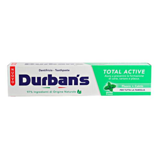 Dentifricio activ protegge dalle carie e rinfresca il sorriso fluoro e menta 75ml Durban's