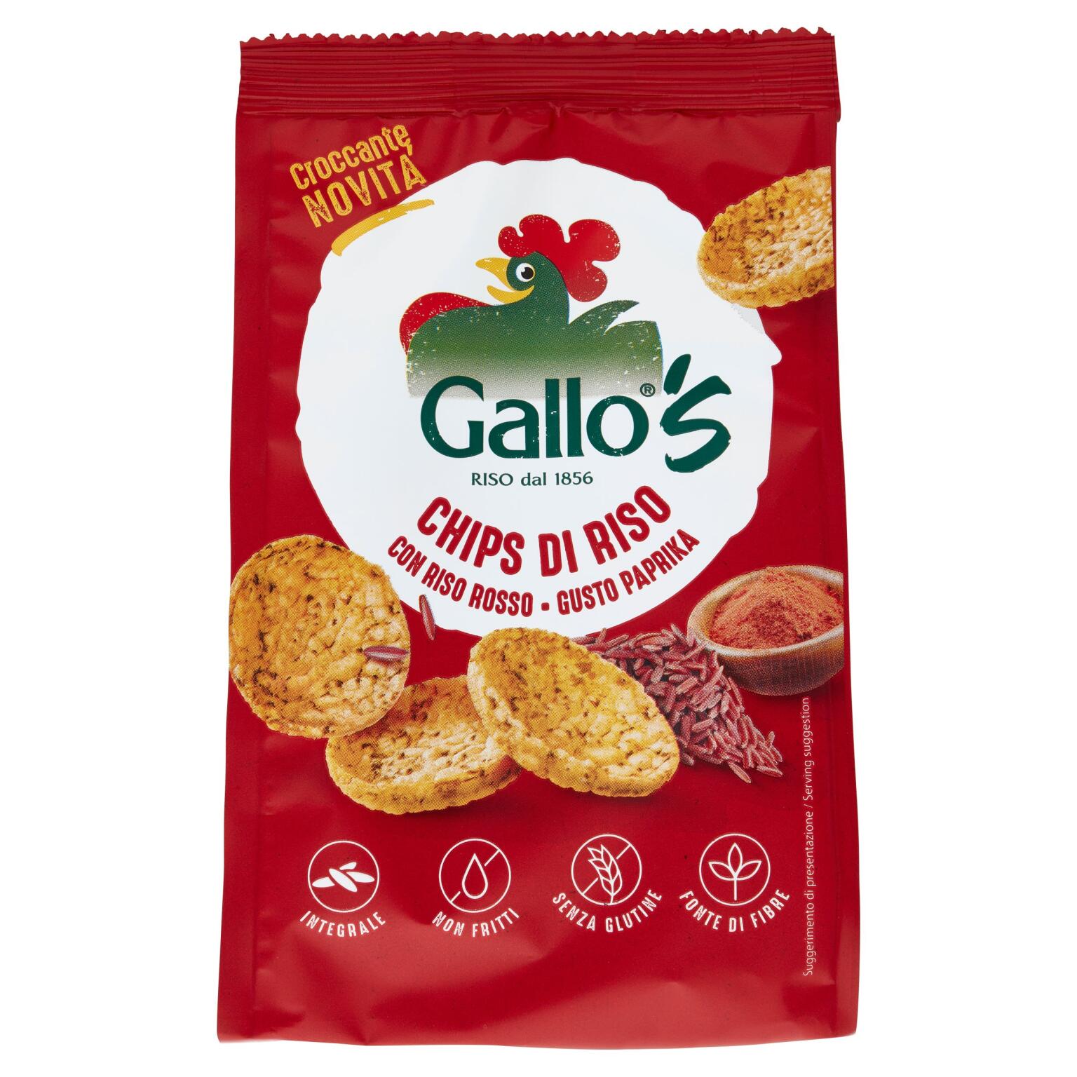 Gallo's Chips Riso rosso con paprika da 40g