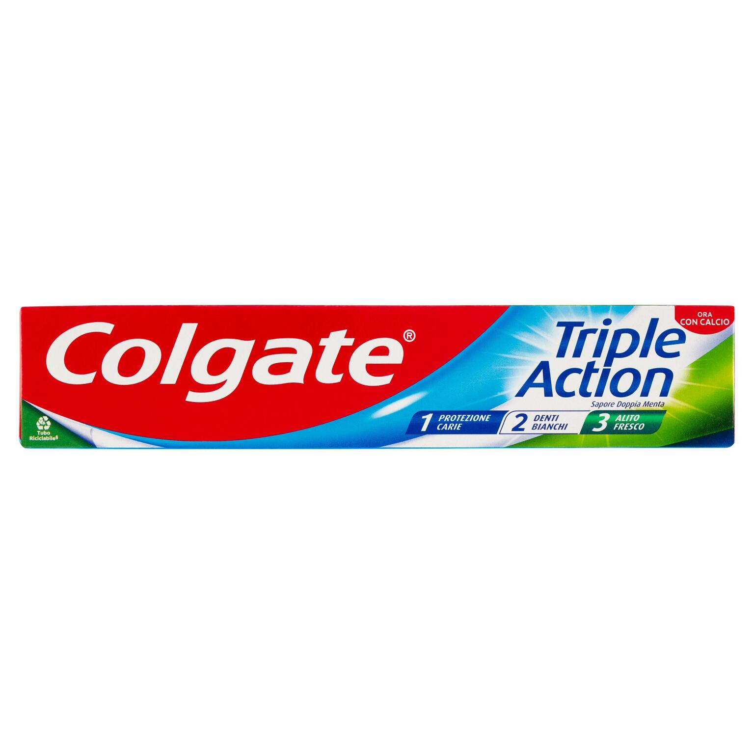 Dentifricio al fluoro tripla azione 75ml Colgate