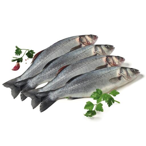 Branzino 200/300g fresco allevato confezione da 4 pezzi