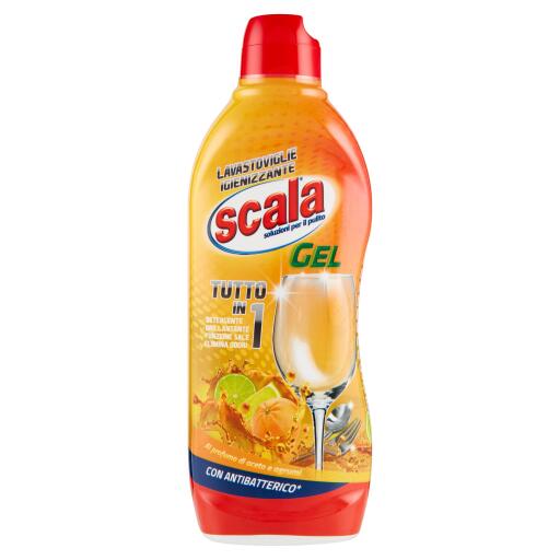 Gel lavastoviglie aceto e agrumi 750ml, 37 lavaggi Scala