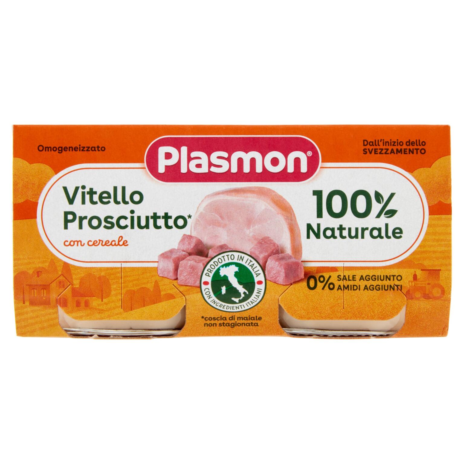 Omogeneizzato vitello e prosciutto 2x80g Plasmon