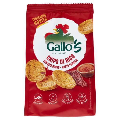 Gallo's Chips Riso rosso con paprika da 40g