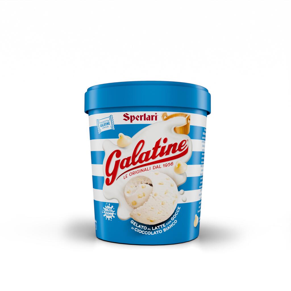 Gelato al gusto Galatine Latte con gocce di cioccolato bianco 275g Tonitto