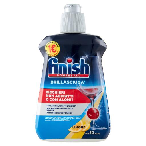 Brillantante per lavastoviglie al profumo di limone 250ml Finish