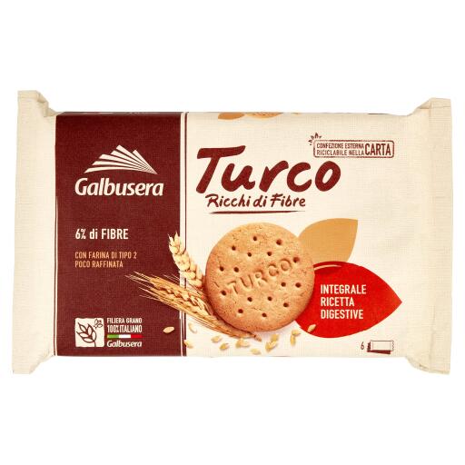 Frollino integrale ricco di fibre Turco 6 porzioni 400g Galbusera