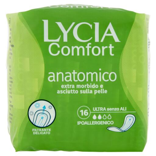 Assorbenti ultrasottili day comfort 16 pezzi Lycia