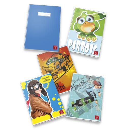 Quaderno maxi bambini 40fogli 80g 5 pezzi Pigna colori assortiti righe B con margine