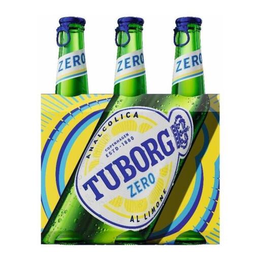 Birra Tuborg zero lemon 3x33cl.