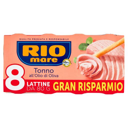 Tonno olio d'oliva 8x80g Rio Mare