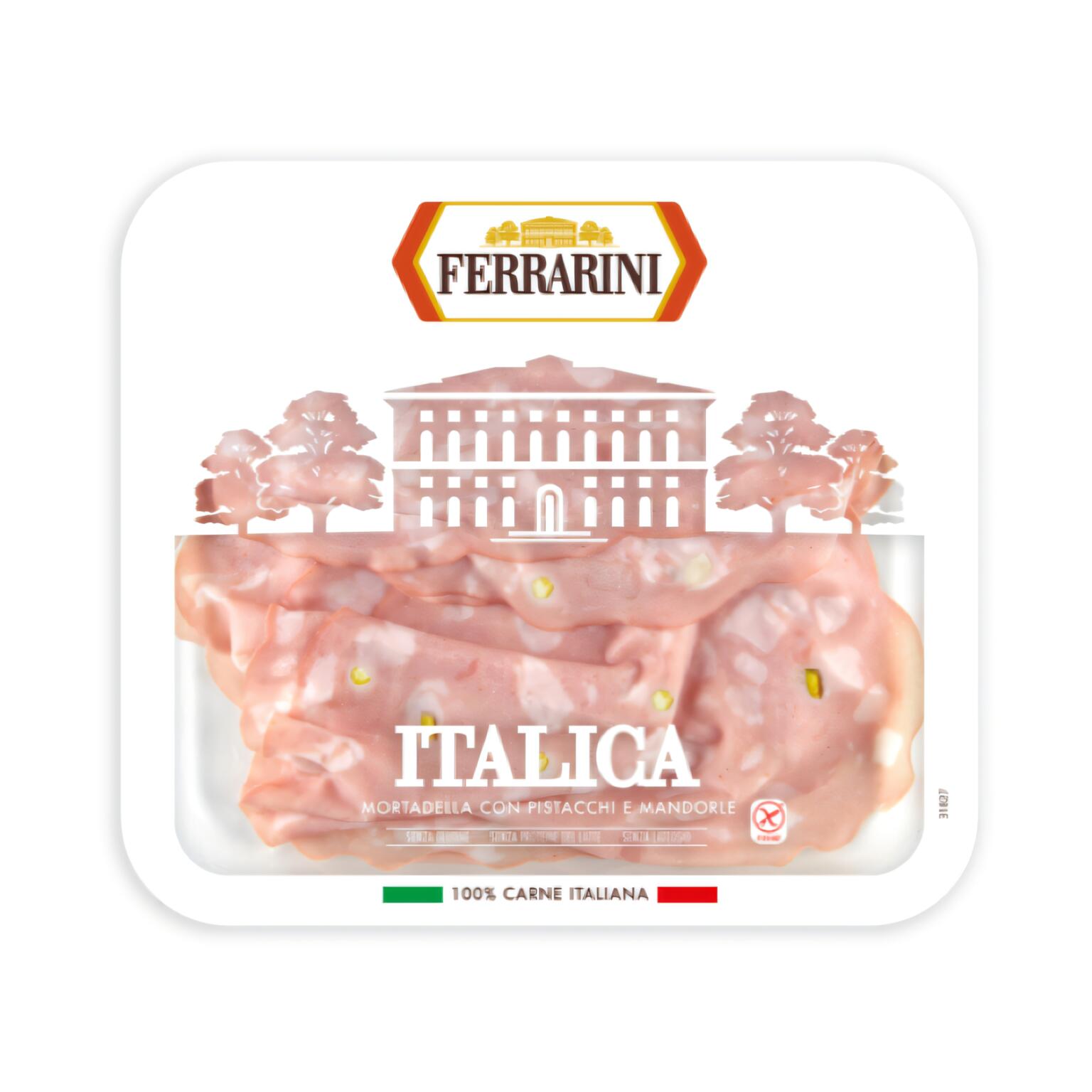 Mortadella italica 100g con mandorle e pistacchi Ferrarini