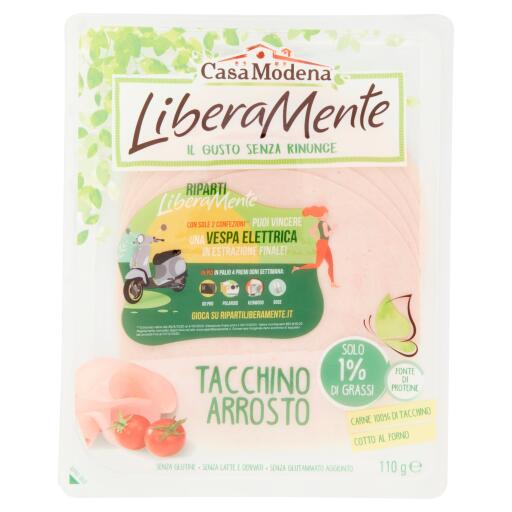 Tacchino arrosto affettato Liberamente 110g Casa Modena senza glutine