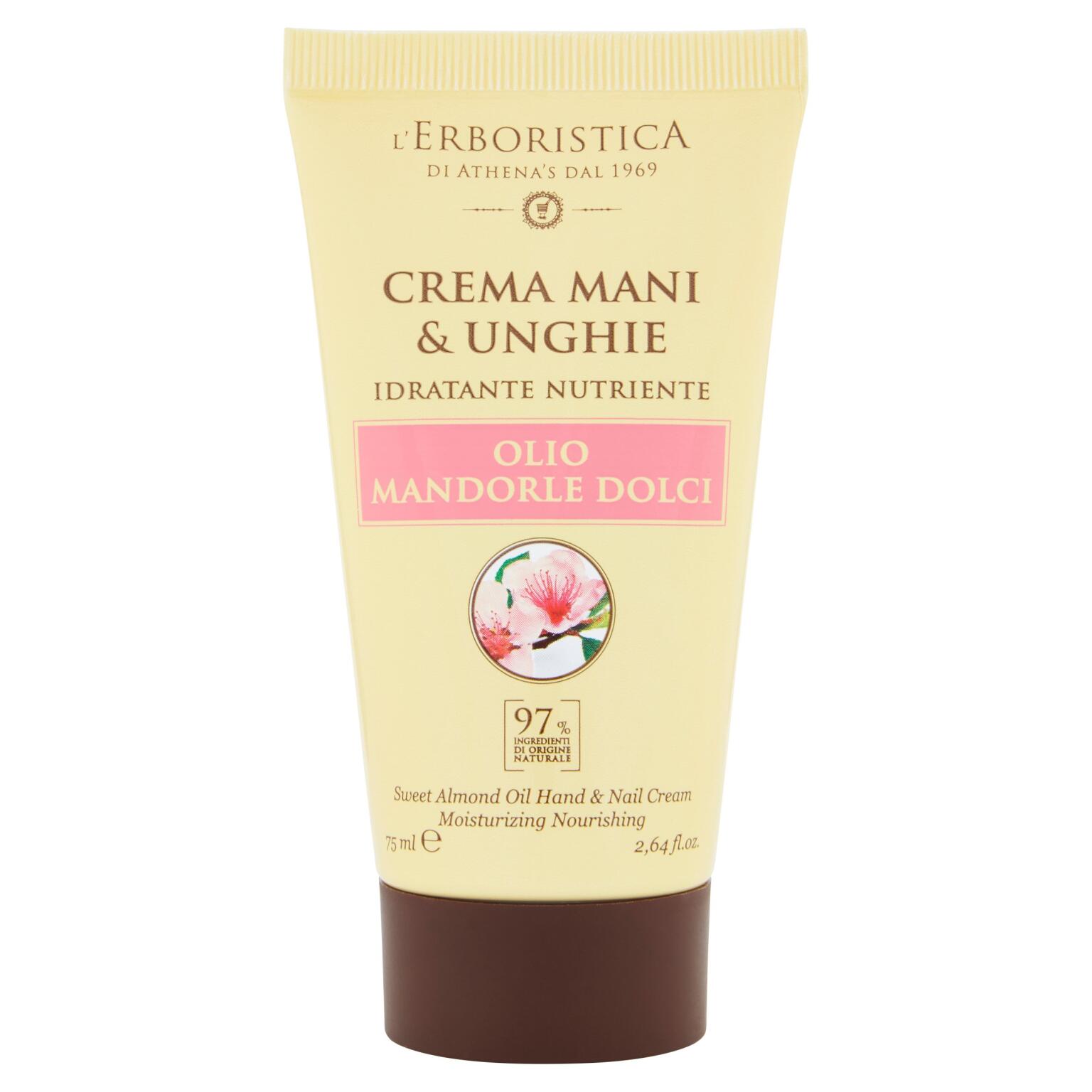 Crema mani e unghie all'olio di mandorla 75ml l'Erboristica