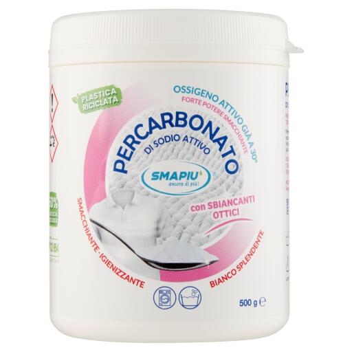 Smapiù Percarbonato di sodio attivato capi bianchi barattolo carta 500g