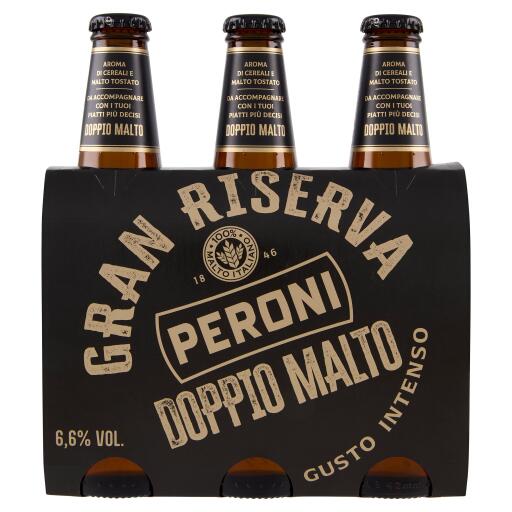 Birra Peroni Gran riserva, doppio malto 3x33cl bottiglia