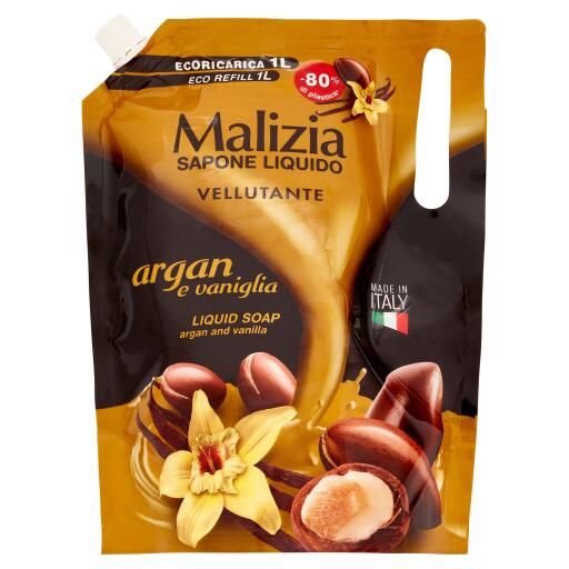 Sapone liquido ecoricarica busta 1l Malizia
