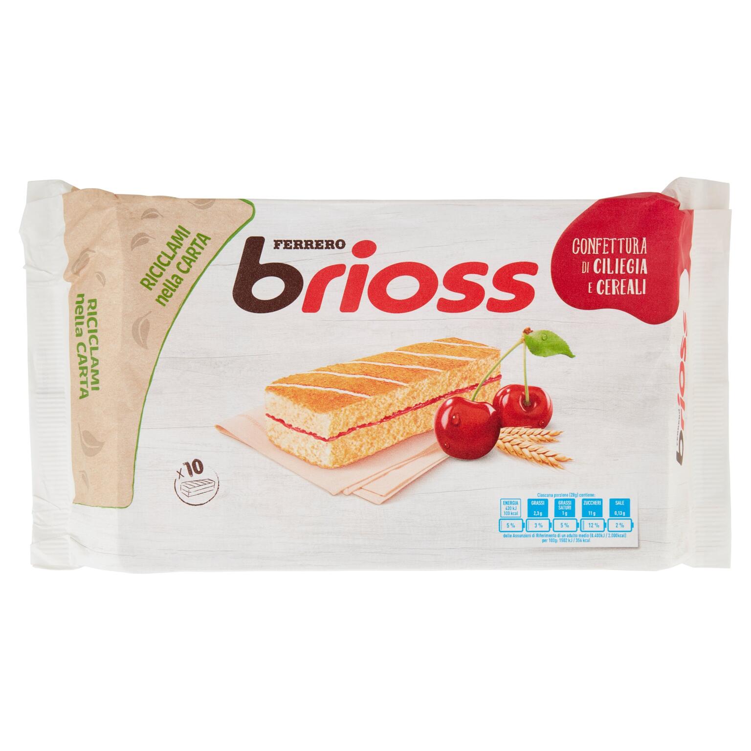 Brioss Ciliegia e Cereali 280g 10pz Ferrero