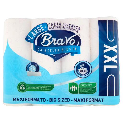 Carta Igienica Bravo 24Rotoli 3 veli XXL