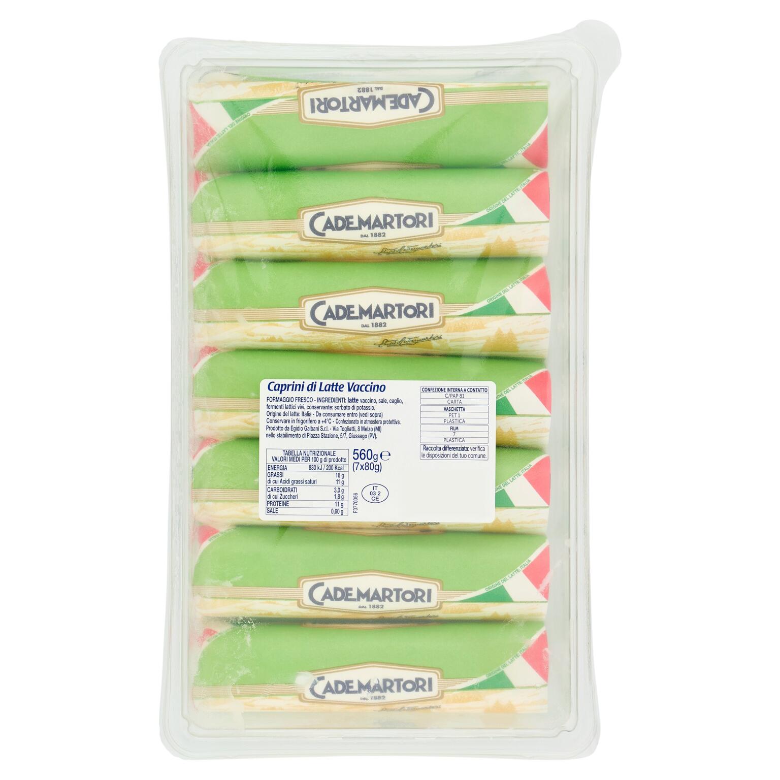 Caprini di latte vaccino 7x80g Cademartori