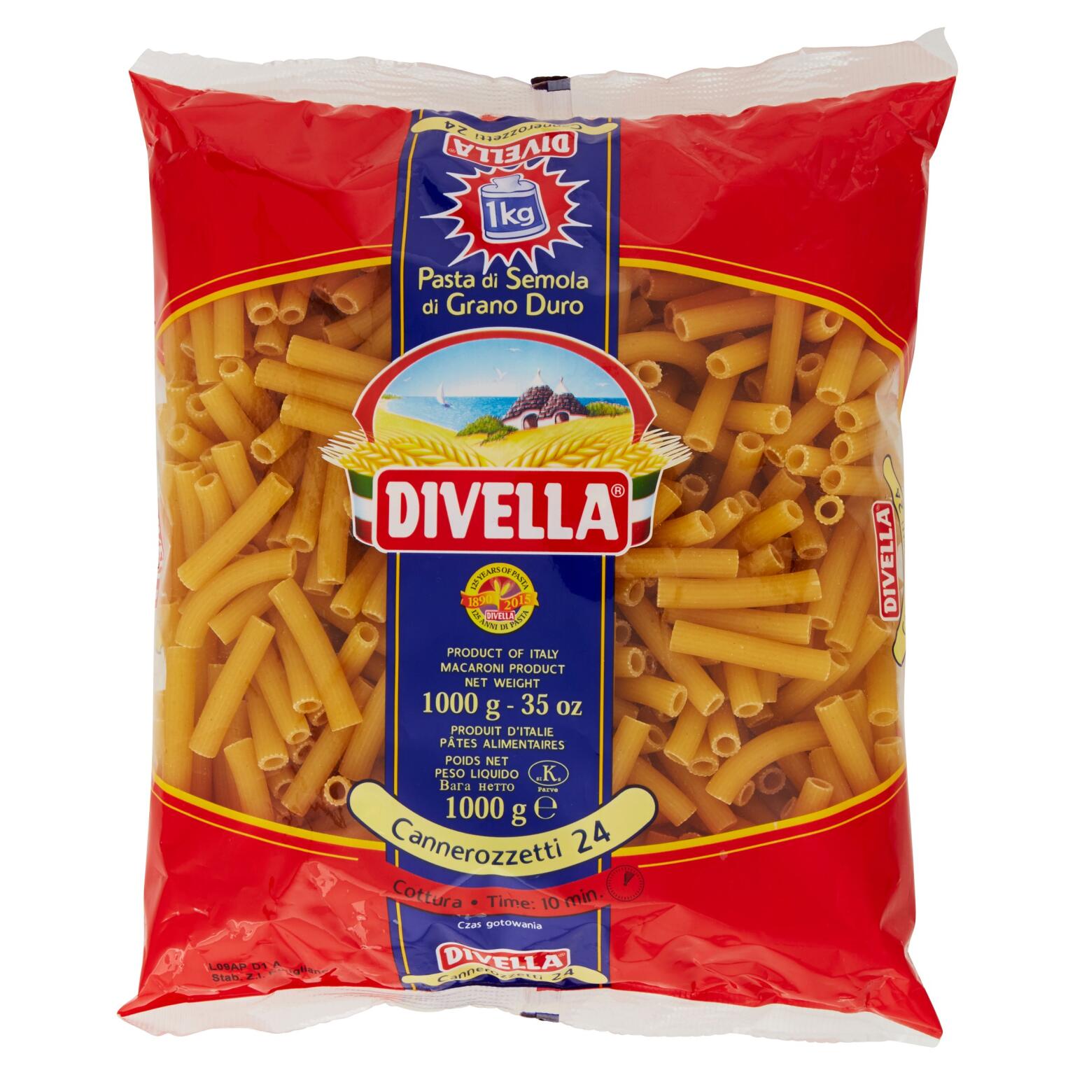 Cannerozzetti pasta di semola grano duro 1Kg      Divella