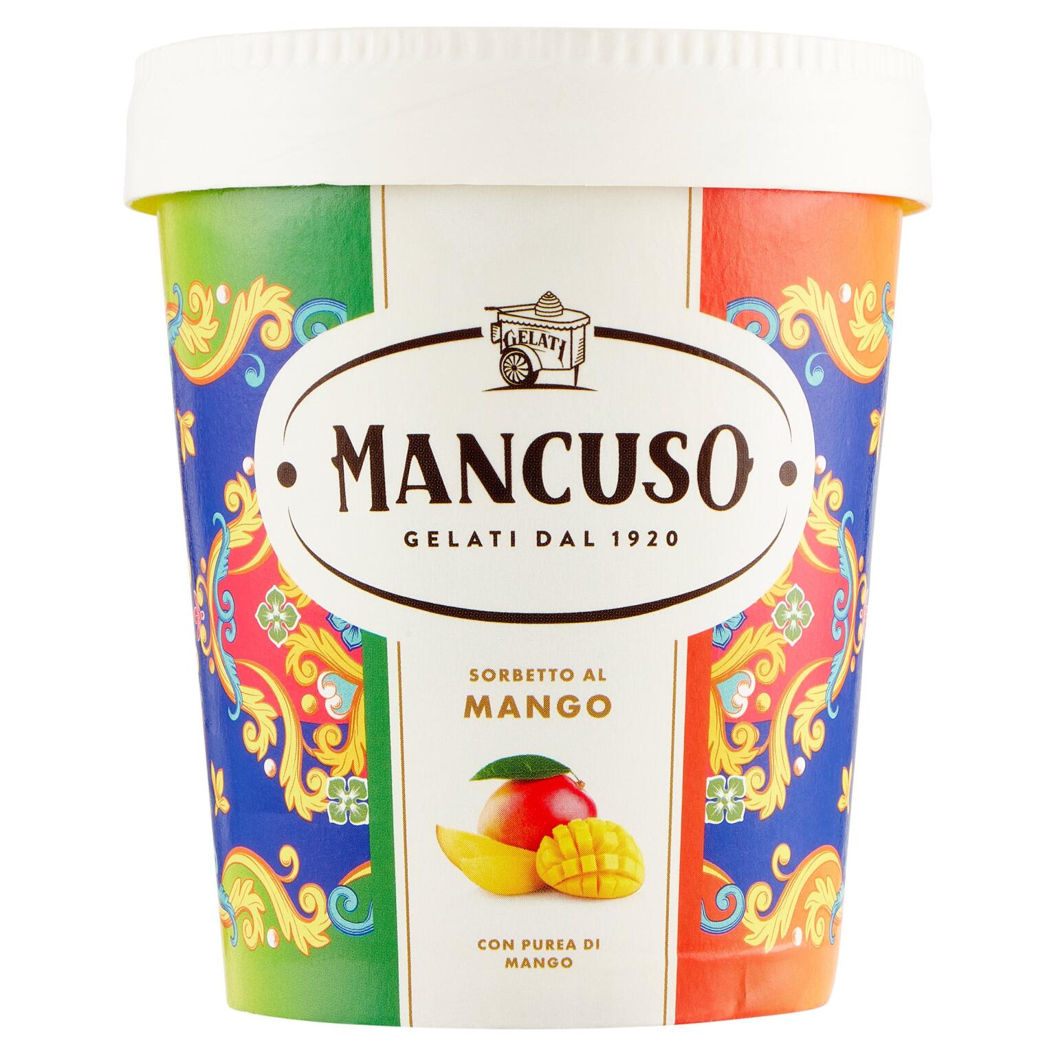 Barattolo 340g Sorbetto Mango Mancuso
