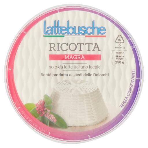 Ricotta magra fresca 250g Lattebusche
