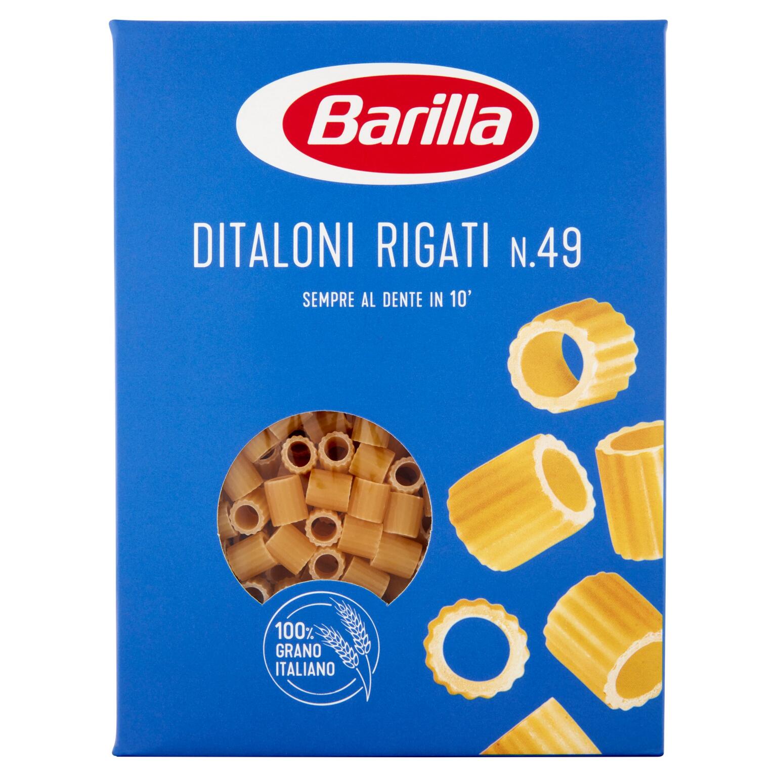 Ditaloni rigati pasta di semola di grano duro n°49 500g Barilla