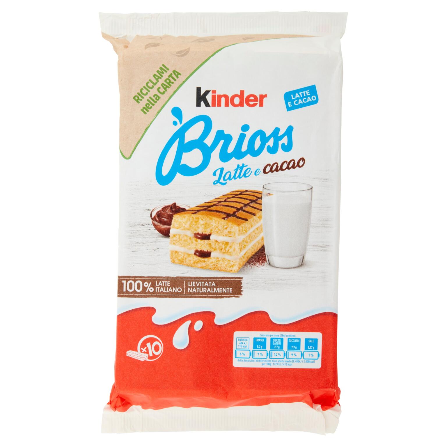 Kinder Brioss latte e cacao 280g