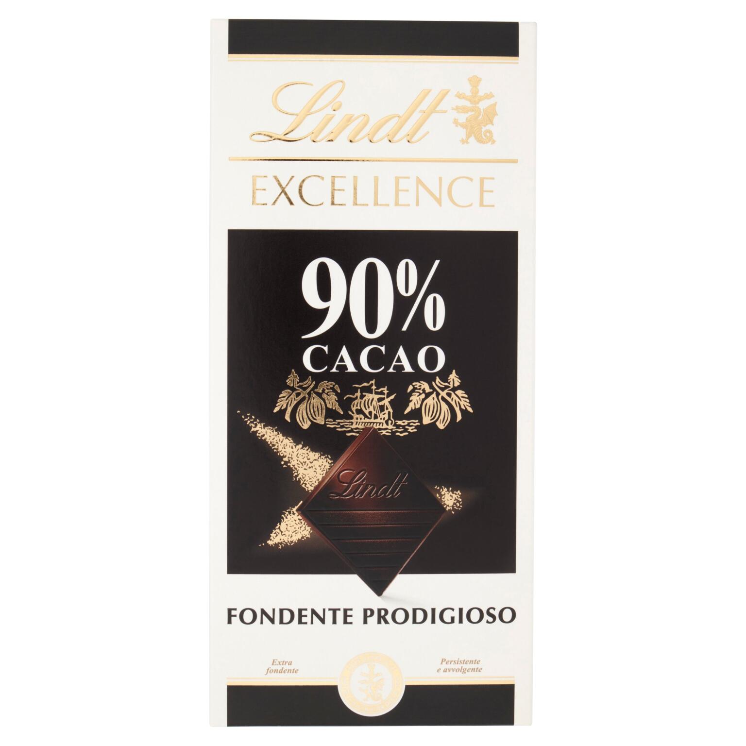 Tavoletta di cioccolato 90% cacao noir prodigieux 100g Excellence Lindt