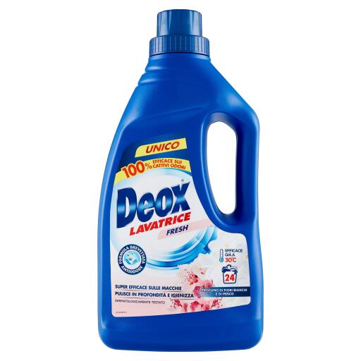 Detersivo fresh per lavatrice 24 lavaggi 1200ml   Deox