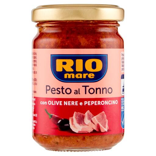 Pesto al Tonno Olive nere e Peperoncino 130g Rio Mare
