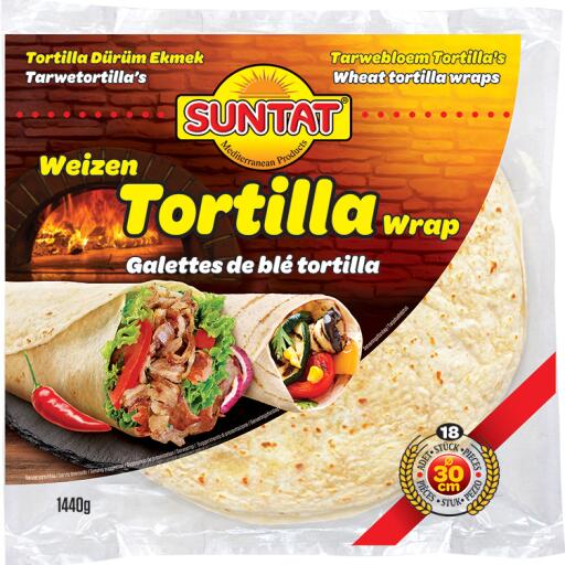 Tortillas di Grano 30cm 1440g Suntat