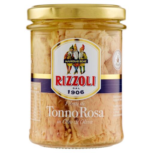 Filetti di tonno o/o vaso vetro 200g.Rizzoli