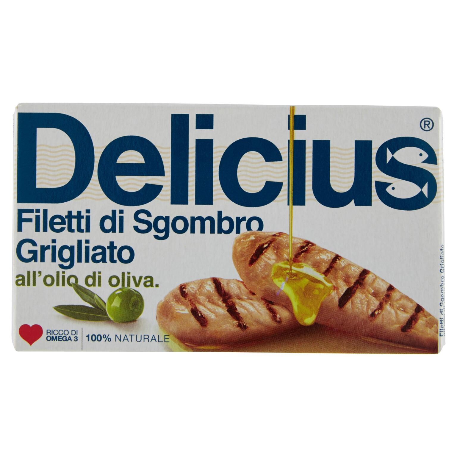 Filetti di sgombro all'olio d'oliva grigliati 85g Delicius