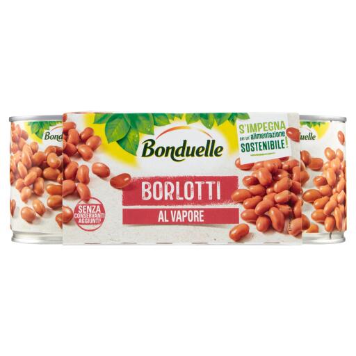 Fagioli Borlotti al vapore 3x165g Bonduelle
