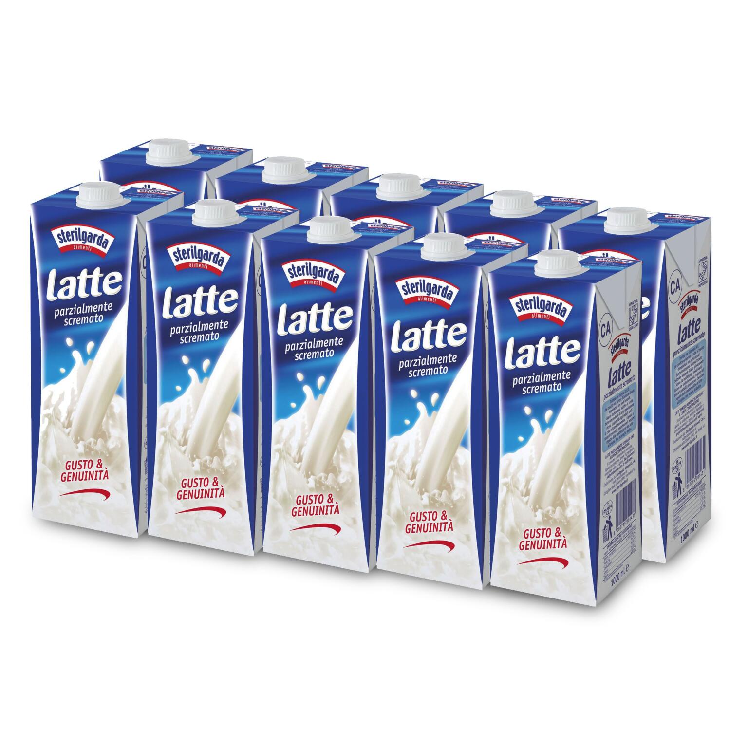 Latte uht parzialmente scremato da 1,5Lx8 Sterilgarda