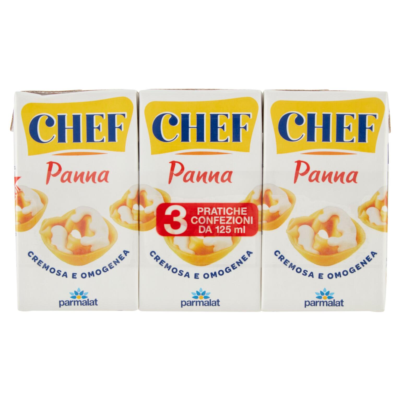Panna cucina Chef 3x125ml Parmalat