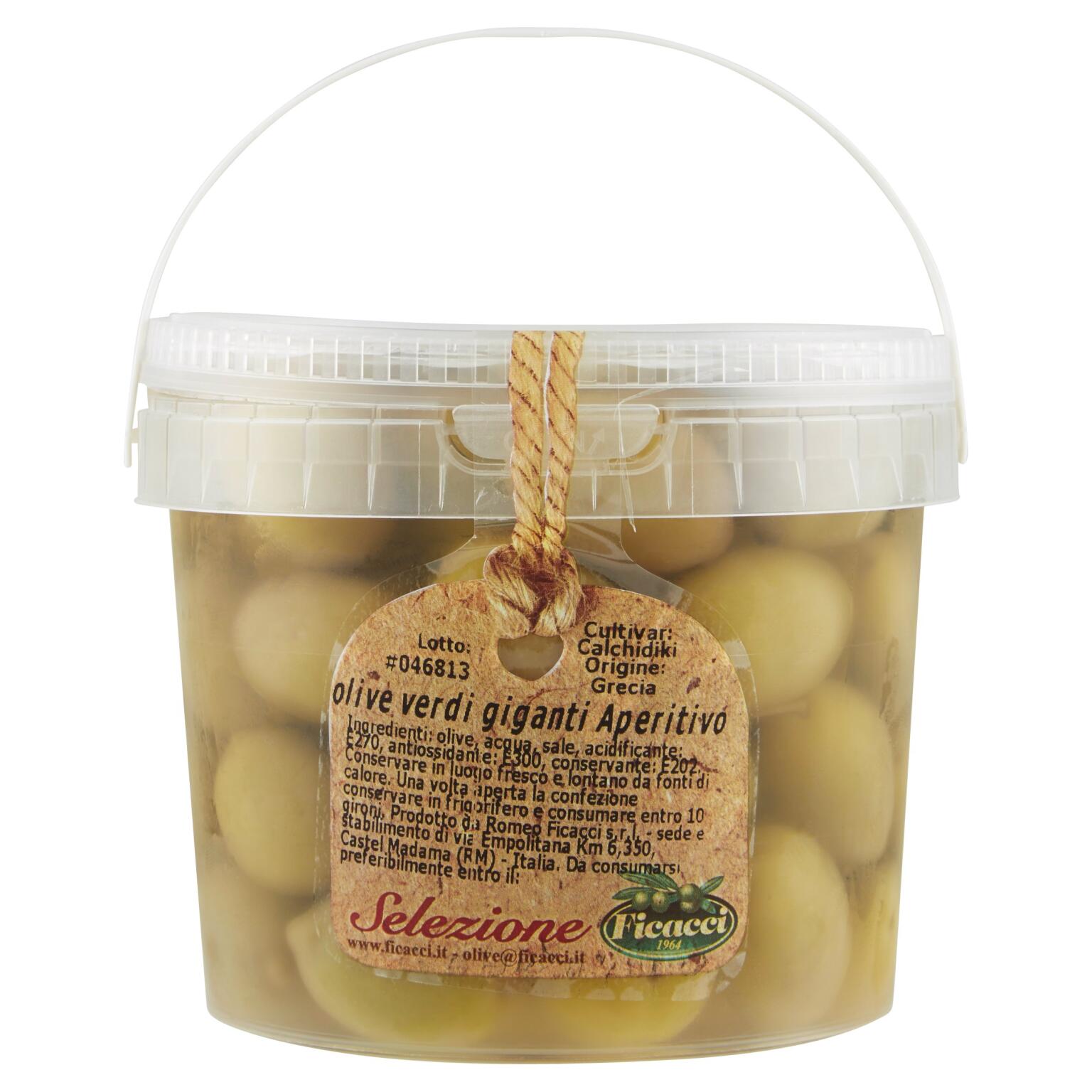 Olive verdi dolci giganti 500g secchiello