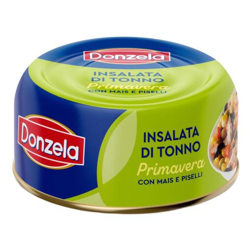 Insalata di tonno Primavera con mais e piselli 230g Donzela