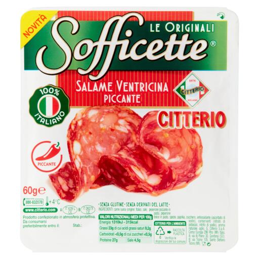 Sofficette Salame Ventricina piccante 60g Citterio